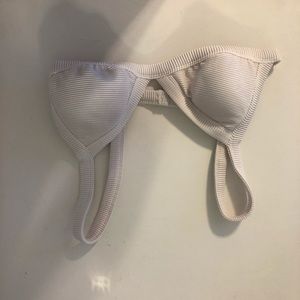 White ribbed billabong triangle top